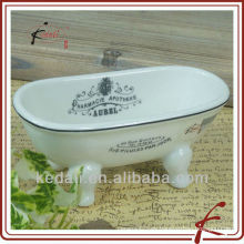 China Fábrica de cerámica porcelana mini bañera jabón plato baño accesorios